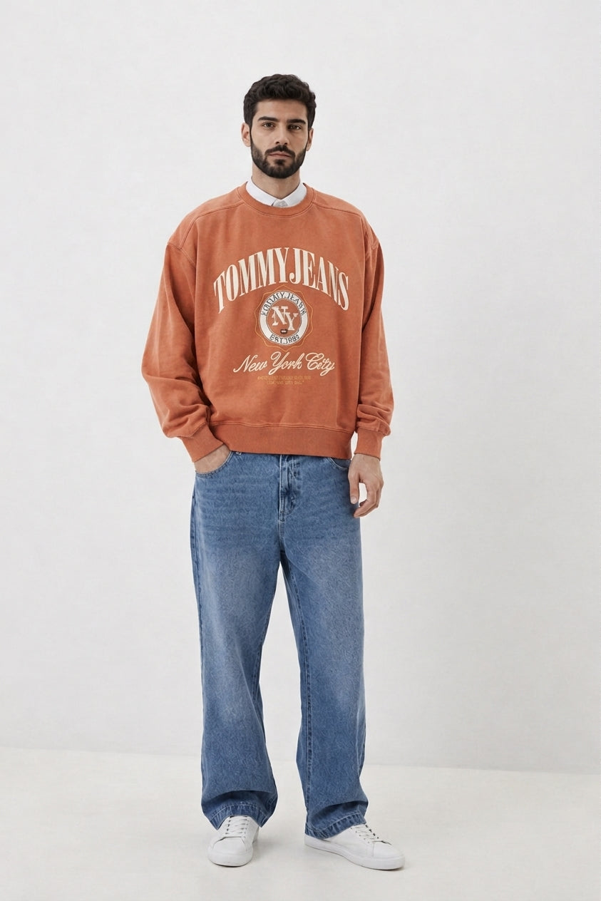 Crewneck Tommy J Burnt Orange