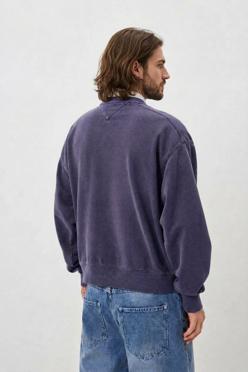 Crewneck Tommy J Washed Indigo