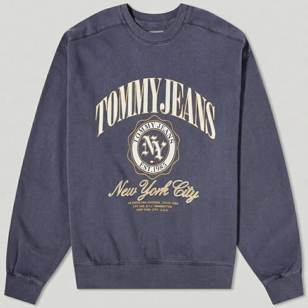Crewneck Tommy J Washed Indigo