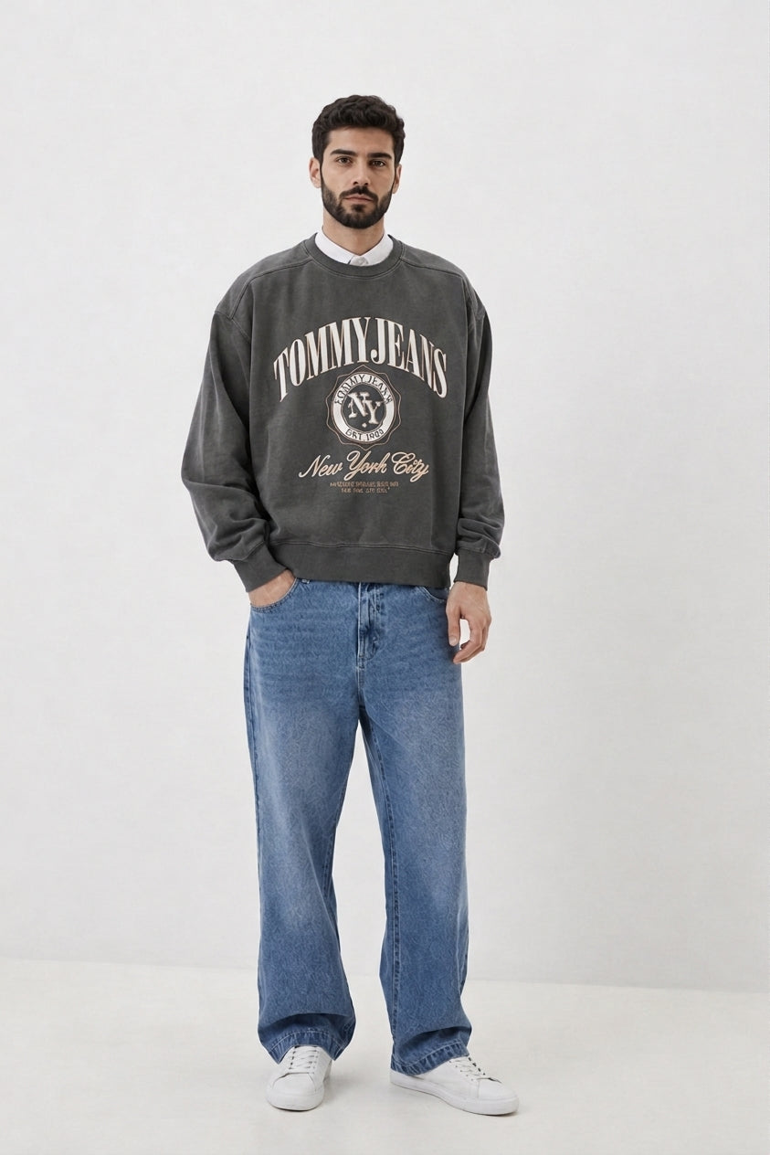 Crewneck Tommy J Charcoal Grey